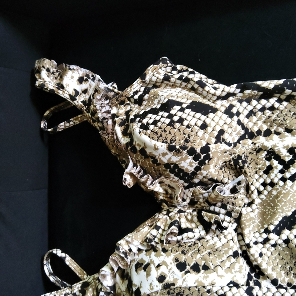 💥NWOT💥Tankini Faux Snakeskin Top - Picture 2 of 7